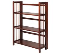 Casual Home Libreria pieghevole impilabile larga 69,8 cm, 3 ripiani, colore: noce