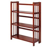 Casual Home Libreria pieghevole impilabile larga 69,8 cm a 3 ripiani, in mogano
