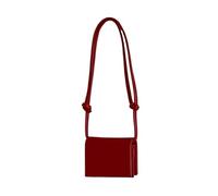 Casual Piccolo Quadrato Crossbody Borsa Per Le Donne PU Pelle Solidi Colori Borsa A Spalla Con Copertura Del Patto E Slot Carta Moda Semplice Titolare Della Borsa A Tracolla, Colore: rosso