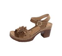 Casual Side Hollow Cintura Fibbia Fondo Piatto Scarpe Romane Donna Estate Sandali Moda Donna Sandali Nove Piatto Sandalo per le Donne, Marrone, 6.5 UK 3X-Narrow