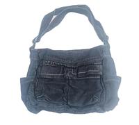 Casual Square Denim Satchel Bag per le donne Grande Capacità Hobo | Borsa a tracolla regolabile per pendolarismo, lavoro, viaggi, shopping, feste e giornate in spiaggia