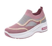 Casual Summer Thick Soled Comfort Sneakers Soft Breathable Mesh Walking Shoes with Hidden Height Increase (40)