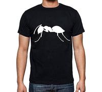 Casual T-Shirt Ibiza Ants Party Promo Mens T-Shirt Unisex 100% Cotton Short-Sleeve T-Shirts Black L
