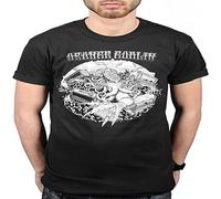 Casual T-Shirt Orange Goblin Octopus Metal Band Back from The Abyss Black XXL