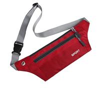 Casual Uomini Marsupio Nylon Petto Pack per le Donne Borse Telefono Tasca Cintura Running Borsa Sportiva Multifunzione Viaggio Borsa Petto, Colore: rosso., 1 pezzo