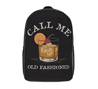 Casual Zaino Universita Call Me Old Fashioned Cocktail Zainetto Scuola Stampa 3D Daypack Per Adulti, Trekking, Escursionismo, 42X32X14Cm