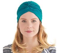 Casualbox Twist Pieghe Testa Incarto Turbante Cappellino Chiromante Cappello retrò Vintage Blu Verde