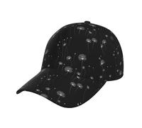 Casuale Hip Hop Cappello Minimalist White Dandelion Print Berretto da Baseball Traspirante Cappellino da Sole per Seasons, Tennis, Sport