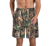 Casuale Pantaloncini Spiaggia Cold Tree Camouflage Print Swim Shorts Uomo Leisure Pantaloncini Mare per Surf Piscina Vacanza XXL