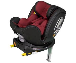 Casualplay Seggiolino per auto girevole Norai Isize con isofix e gamba di appoggio, gruppo 0 1 2 da 0 a 4 anni o da 40 a 105 cm e dispositivo laterale attivo ASP, rosso