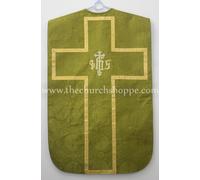 Casula Romana Fiddleback Verde Oliva E Set Di Messa