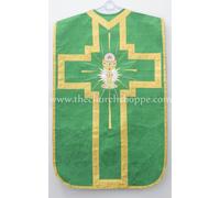 Casula Romana Verde Fiddleback, Set Di Calice E Messa