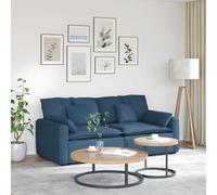 Casvera Divano modulare con cuscino blu, imbottitura in tessuto e imbottitura in schiuma, 224 x 105 x 64 cm, 2 posti con braccioli, sistema versatile per soggiorno, ufficio, camera degli ospiti
