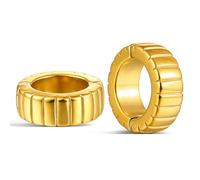 Casvort 2 orecchini ipoallergenici chic da 20 mm per orecchie allungate in acciaio inox chirurgico 316, 8 mm, 0 g, tappi per orecchie alla moda piercing gioielli per il corpo, for 0G or above, Metallo