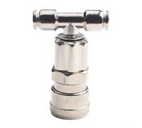 Caswynlife 1/4 di pollice 6Mm a tre vie diritto attraverso il connettore pneumatico del carro armato per i camion ed i rimorchi, pressione di esercizio del MPa 0,8 (C)