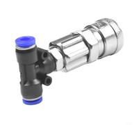 Caswynlife 1/4 di pollice 6Mm a tre vie diritto attraverso il connettore pneumatico del carro armato per i camion ed i rimorchi, pressione di esercizio di 0,8 MPa (A)