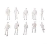 Caswynlife 1:75 Scala Modello Persone OO Gauge Figure Non Verniciate | Pacchetto di folla in miniatura bianca dei passeggeri ferroviari per modellini della stazione ferroviaria e decorazione della