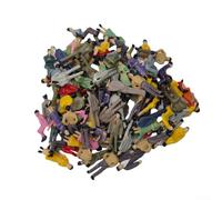 Caswynlife 100 Pcs Multicolor Dipinto Figure 1:50 Scala Persone per | Accessori di plastica della scena del diorama dell'ABS dei passeggeri ferroviari del modello della scala