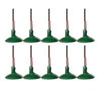 Caswynlife 10pcs HO Scale Lampioni stradali e OO Gauge Lamp Posts | Plafoniere cablate del LED per la ferrovia di modello, bianco caldo per le parti dipinte di layout di CC 3v