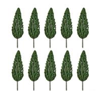 Caswynlife Alberi di pino modello verde altezza 15cm per la ferrovia della | Layout, confezione da 10 alberi in plastica, in miniatura per la decorazione della foresta per il kit di costruzione di