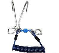 Caswynlife ARA Doppia Testa Flow Hook con Chiusura Magnetica Snap | Cordino di sicurezza per immersioni subacquee in acciaio inossidabile 316 di grado marino con cavo a molla per rimorchio