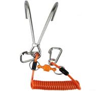 Caswynlife ARA Doppia Testa Flow Hook con Chiusura Magnetica Snap | Cordino di sicurezza per immersioni subacquee in acciaio inossidabile 316 di grado marino con cavo a molla per rimorchio