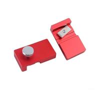 Caswynlife Blocco di arresto adattatore per binario router, in lega di alluminio anodizzato, per taglio dritto, compatibile con sistemi di guide per la lavorazione del legno (2 pezzi)