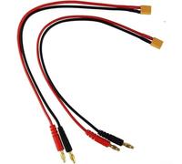 Caswynlife Confezione da 2 cavi per XT30 a 4 mm, cavo di ricarica per batteria RC in silicone 16 AWG, 30 cm, rosso e nero, coppia per modelli di telecomando