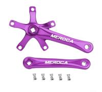 Caswynlife Guarnitura per bicicletta, lunghezza 170 mm, lunghezza 130 mm - BCD, in lega di alluminio lavorata a CNC, set di pedivelle per mountain bike sinistra e destra, colore: viola