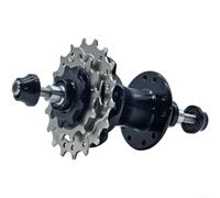 Caswynlife Mozzo pieghevole in alluminio per bicicletta, 4 cuscinetti, 20H, 85 mm, con ruota libera 9-13-17T a 3 velocità per ruota posteriore compatibile con 412, colore: nero, rosso, argento (nero)