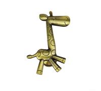 Caswynlife Pomelli a forma di giraffa in lega di zinco per mobili per la camera dei bambini, squisiti pomelli per porte placcati multistrato, in oro, argento, bronzo nero (bronzo antico)