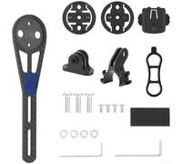 Caswynlife Supporto leggero per computer da bicicletta, in fibra di carbonio, staffa di estensione per GPS da ciclismo con supporto luce, compatibile con Garmin per Bryton per Cateye, adattatore per