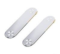 Caswynlife Supporto magnetico per telefono, supporto laterale regolabile, staffa a clip salvaspazio per schermo del computer portatile, compatibile con la maggior parte degli smartphone (argento)