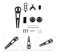 Caswynlife Supporto per computer da bici in fibra di carbonio, per Garmin con supporto per fotocamera e clip per luce, staffa di estensione per manubrio integrata, per GPS da strada (ET-08B)
