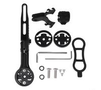 Caswynlife Supporto per computer da bici in lega di alluminio con supporto leggero per Garmin, staffa di supporto regolabile per GPS da ciclismo, fissaggio sicuro e stabile per strada Mountain (A)