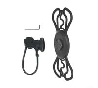 Caswynlife Supporto per computer da bicicletta, per Garmin, con supporto per telefono, staffa per manubrio in silicone nylon, per smartphone da 4,7 a 6,9 pollici, accessorio per ciclismo ammortizzante