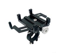 Caswynlife Supporto per telefono da bici in lega di alluminio, supporto telescopico a spirale per manubrio per navigazione in bicicletta, staffa anti-shake con cuscinetto in silicone, rosso (cinque