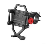Caswynlife Supporto per telefono in lega di alluminio per bicicletta, supporto per manubrio da 22,2 a 31,8 mm, morsetto regolabile per telefoni cellulari larghezza 5,8-10 cm (nero)