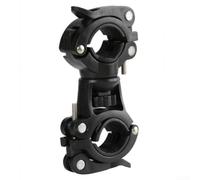 Caswynlife Supporto per torcia da bicicletta, robusta plastica ingegneristica con sgancio rapido, supporto rotante a 360 per manubrio reggisella, adatto a luci di diametro 20-35 mm (nero-nero)