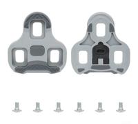 Caswynlife Tacchetti per bici da strada compatibili con Look & Time, tacchetti antiscivolo a 3 fori per pedali da ciclismo con galleggiante da 0/4,5/9 gradi, per corse su strada (grigio/4,5)