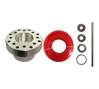 Caswynlife Testa decespugliatore in lega di alluminio con corda quadrata da 3,0 mm x 30 m, design rosso multi-foro per un taglio efficiente dell'erba su grandi prati