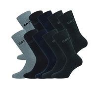 CAT 10 paia calze corte uomo Caterpillar in morbido cotone altezza metà polpaccio disponibili in varie taglie e colori (Assortito, 39-42)