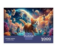 Cat 1000 Pezzi Puzzle CollectionDog Man Coastal Sfida Per Adulti Per Adulti E Bambini Da 14 Anni E Intrattenimento Creativo70x50cm/1000pcs