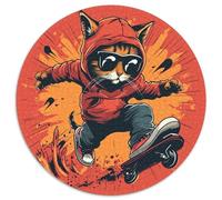 Cat 1000 Tessere Puzzle Circolare Intrattenimento Creativo Festa Aziendale Regalo Per Adulti E Bambini Da 14 Anni E Più 1000pcs (67.5x67.5cm)