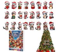 Cat 2025 | 2D Acrylic Cute Ornaments | Interactive Festive Decoration Pet Toys Countdown for Men Boys Girls Family Teens Teenager