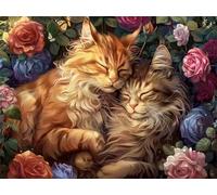 Cat 3000 Piece Jigsaw Puzzles for Adults, Colourful, Challenging & Brainteasing Adult puzzles 3000 Pieces Rose, Fun jigsaws for The Whole Family 48x32 inch
