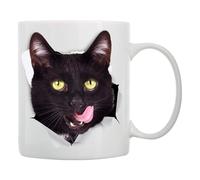 Cat 3D Coffee Cup - 350ml Cute Animal Mug for Tea, Coffee, Milk | Portable Tabletop Drinkware for Women, Fun Novelty Cup for Office Kitchen Morning Beverage, Durablee Ceramic Coffe Cups, Decorative