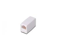 DIGITUS AT-A 8/8, Accoppiatore RJ45 Cat 5e, 1 pezzo, Prolunga cavo Lan, Connettore Cat5e non schermato, Compatibile PoE, Accoppiatore modulare, Per switch, DSL, modem, router, PC, Bianco