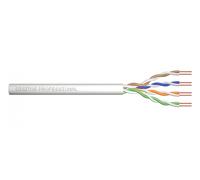 DIGITUS 100 m Cat 5e Cavo di rete - U-UTP Simplex - BauPVO Eca - Rivestimento in PVC - 100 MHz rame AWG 24/1 - Compatibile PoE - Cavo LAN Cavo di installazione Cavo Ethernet - Grigio