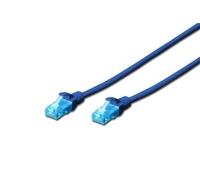 CAT 5e U-UTP patch cord, PVC AWG 26/7, length 0.25 m, blue